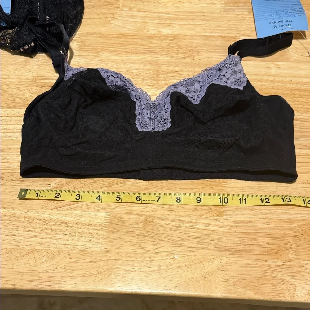 Adore Me Black and Purple Lace Bras - Picture 7 of 7